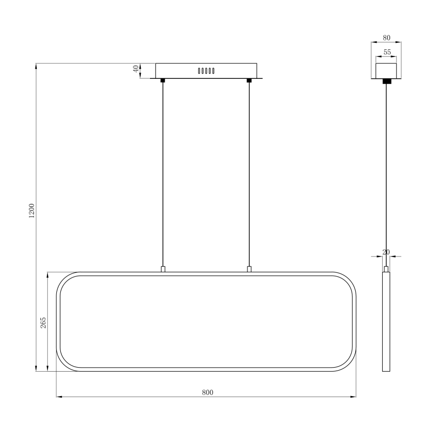 Globo - LED Πολύφωτο κρεμαστό LED/24W/230V