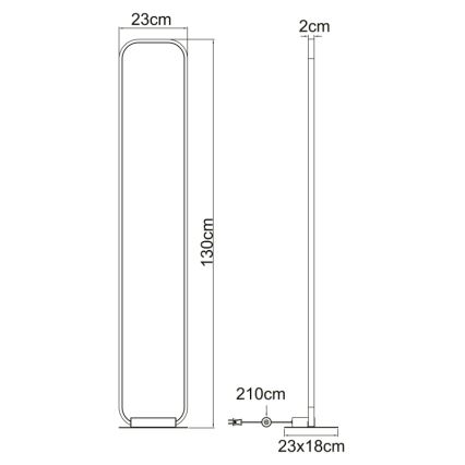 Globo - LED Λάμπα δαπέδου LED/24W/230V