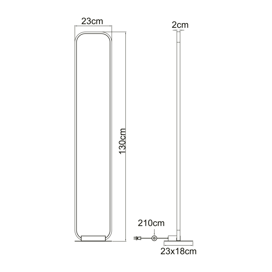 Globo - LED Λάμπα δαπέδου LED/24W/230V