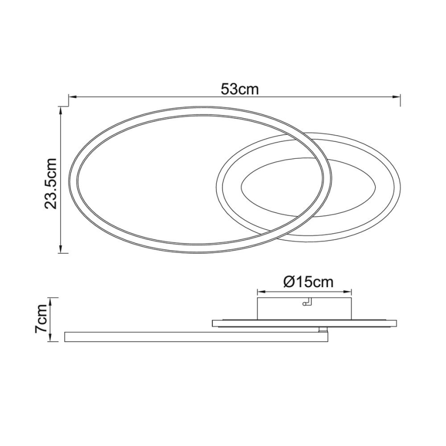 Globo - LED Πλαφονιέρα οροφής LED/24W/230V