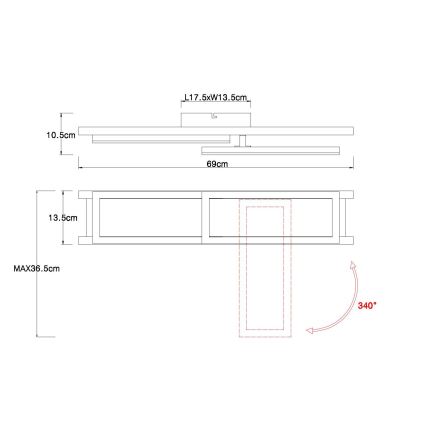 Globo - Φωτιστικό οροφής LED LED/20W/230V