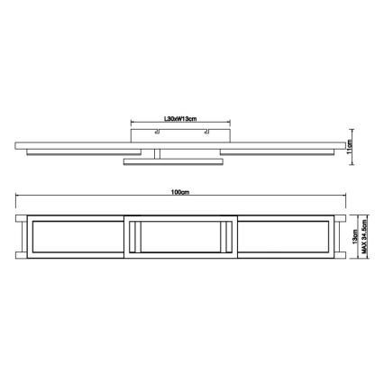 Globo - LED Dimmable φωτιστικό οροφής LED/30W/230V 2700-6500K + τηλεχειριστήριο