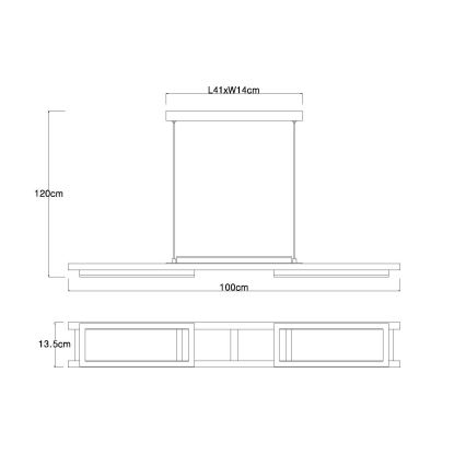 Globo -  LED Κρεμαστό φωτιστικό οροφής LED/30W/230V