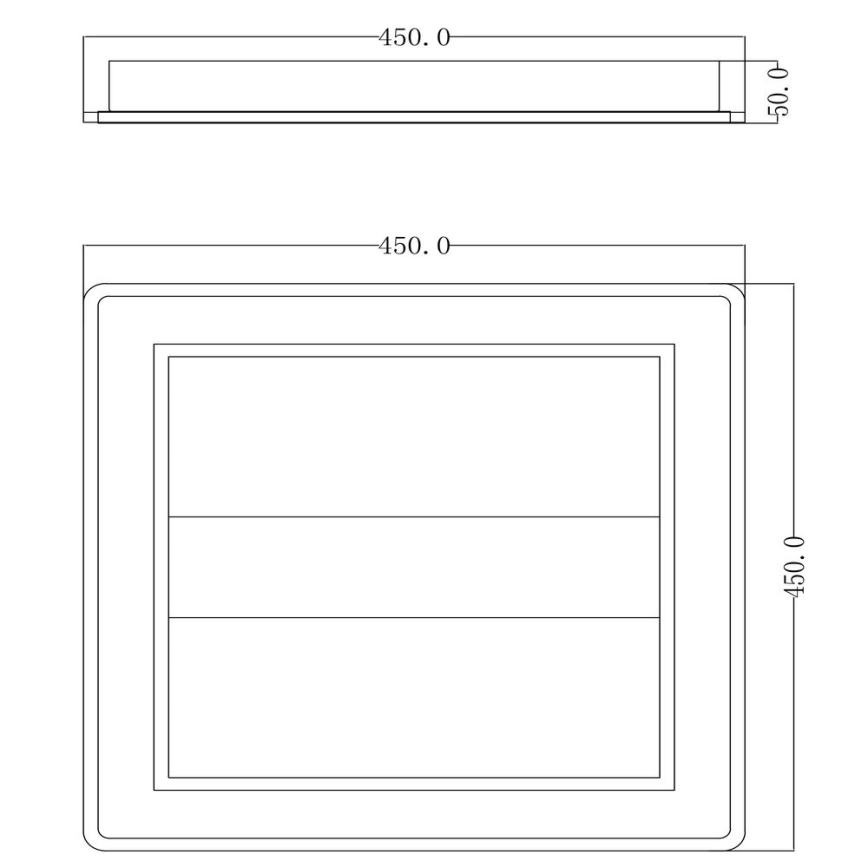 Globo - LED Επιτοίχιο φωτιστικό LED/30W/230V τετράγωνο