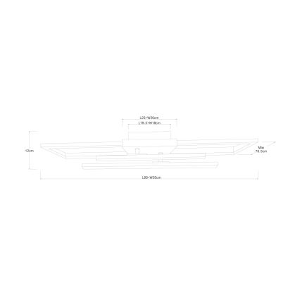 Globo - LED φωτιστικό οροφής LED/24W/230V 3000K 20x80 cm