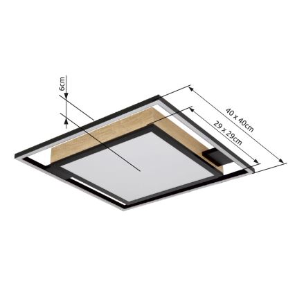 Globo - LED Dimmable φωτιστικό οροφής LED/40W/230V 2700-6500K + τηλεχειριστήριο