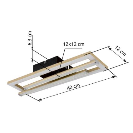Globo - Φωτιστικό οροφής LED LED/24W/230V 4000K χρυσό