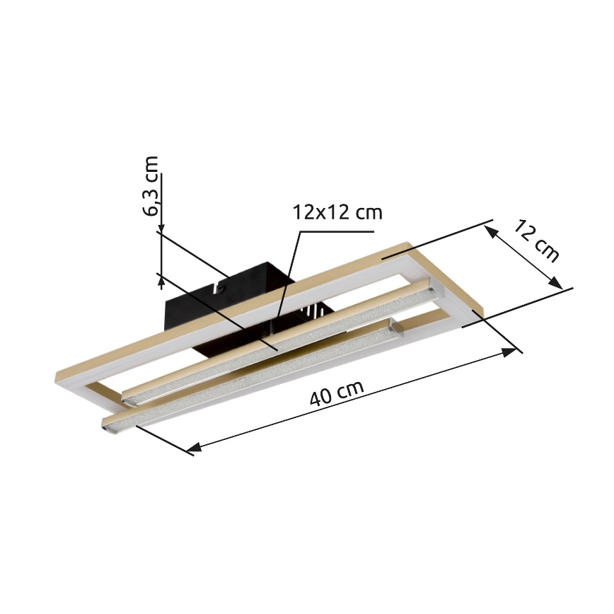 Globo - Φωτιστικό οροφής LED LED/24W/230V 4000K χρυσό