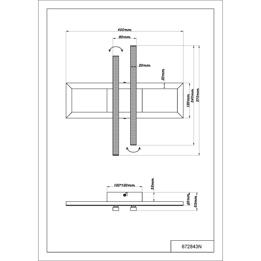Globo - Φωτιστικό οροφής LED LED/24W/230V 4000K ματ χρώμιο