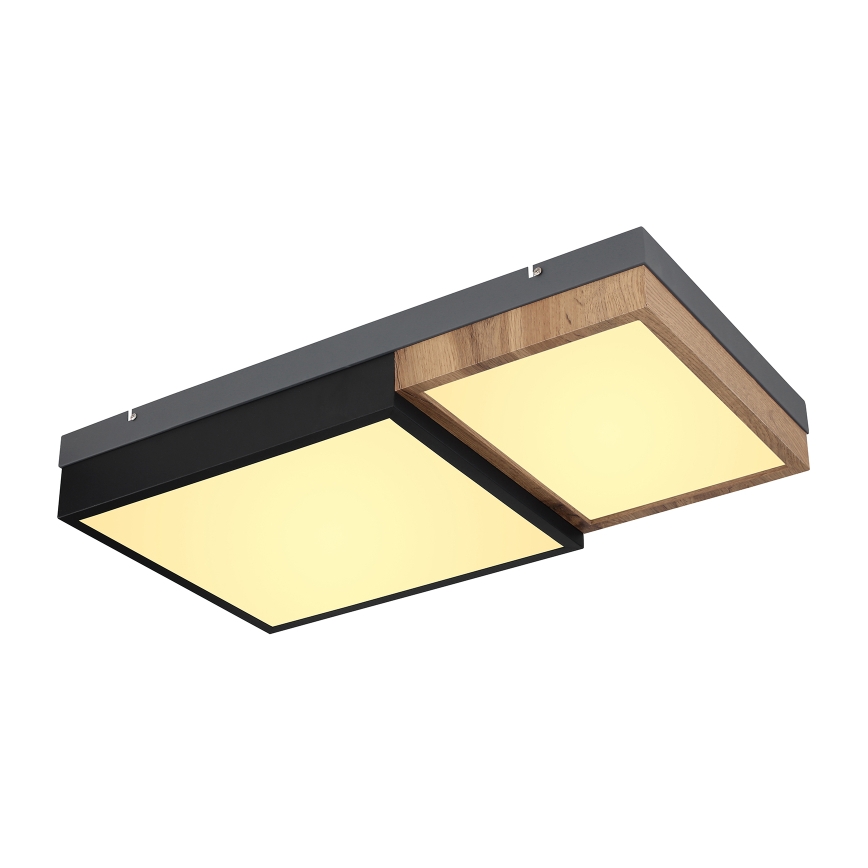 Globo 67286-30 - LED φωτιστικό οροφής GUNDI LED/30W/230V 35x65 cm καφέ/μαύρο