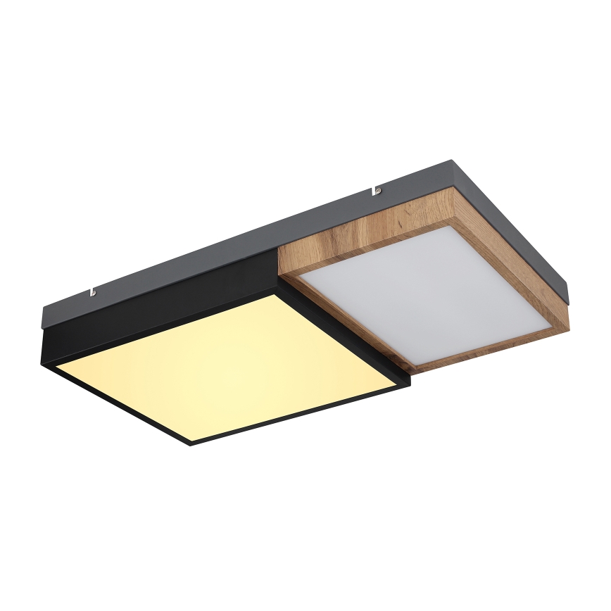 Globo 67286-30 - LED φωτιστικό οροφής GUNDI LED/30W/230V 35x65 cm καφέ/μαύρο