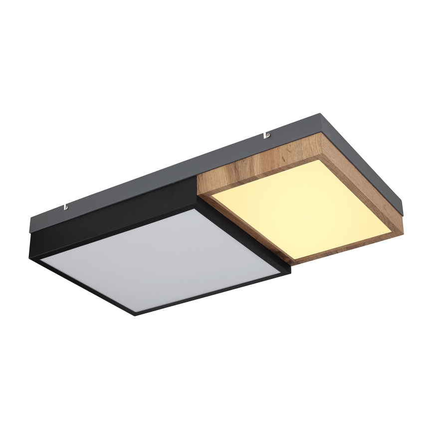 Globo 67286-30 - LED φωτιστικό οροφής GUNDI LED/30W/230V 35x65 cm καφέ/μαύρο