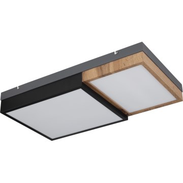 Globo 67286-30 - LED φωτιστικό οροφής GUNDI LED/30W/230V 35x65 cm καφέ/μαύρο