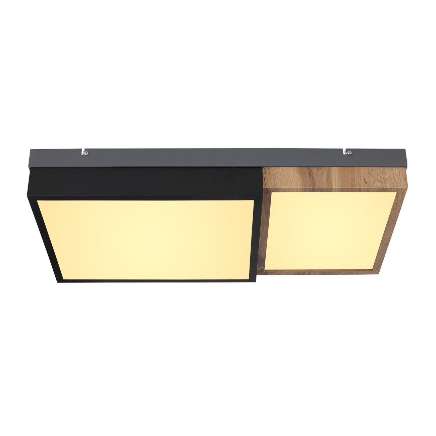 Globo 67286-30 - LED φωτιστικό οροφής GUNDI LED/30W/230V 35x65 cm καφέ/μαύρο