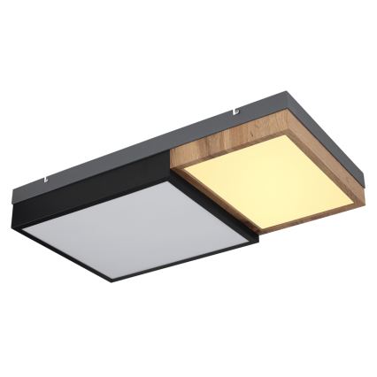 Globo 67286-30 - LED φωτιστικό οροφής GUNDI LED/30W/230V 35x65 cm καφέ/μαύρο