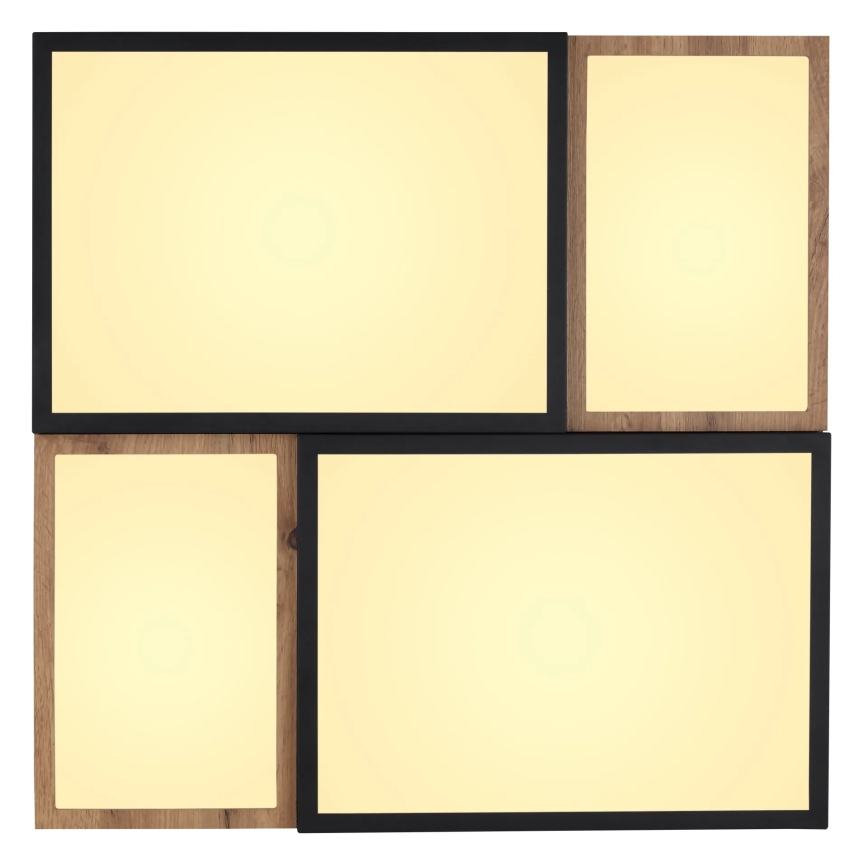 Globo 67286-50 - Φωτιστικό οροφής LED GUNDI LED/50W/230V 60x60 εκ. καφέ/μαύρο