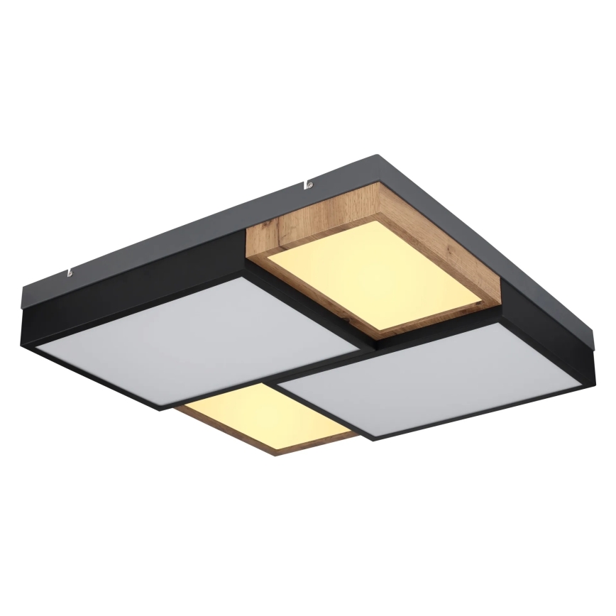 Globo 67286-50 - Φωτιστικό οροφής LED GUNDI LED/50W/230V 60x60 εκ. καφέ/μαύρο