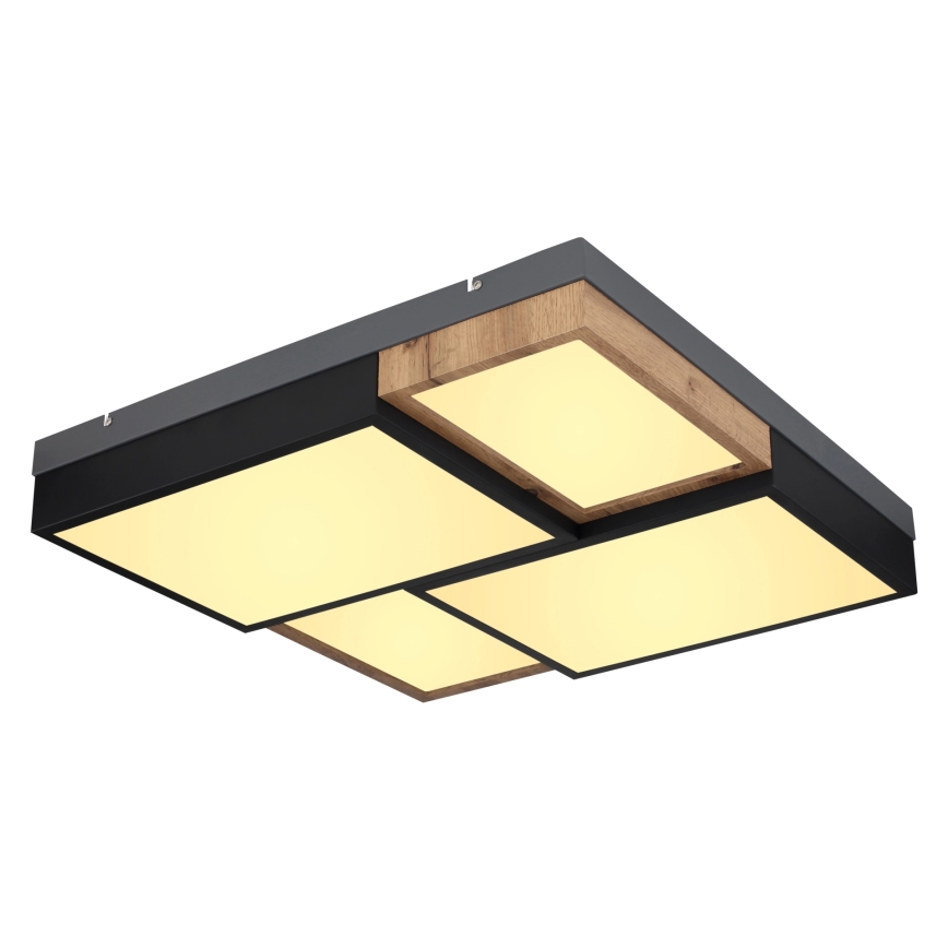 Globo 67286-50 - Φωτιστικό οροφής LED GUNDI LED/50W/230V 60x60 εκ. καφέ/μαύρο