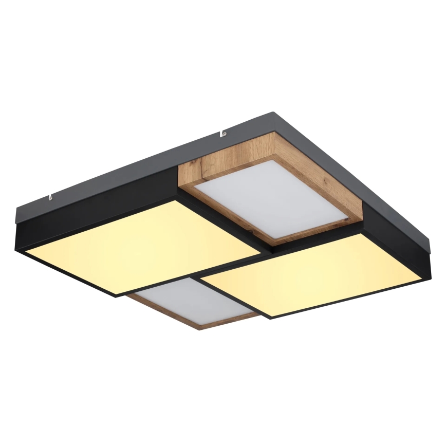 Globo 67286-50 - Φωτιστικό οροφής LED GUNDI LED/50W/230V 60x60 εκ. καφέ/μαύρο