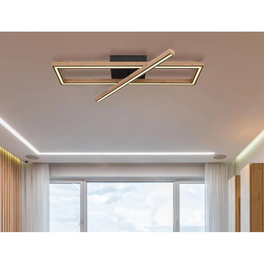 Globo 67287D1 - Φωτιστικό οροφής LED MANDERA LED/36W/230V 20x80 cm καφέ