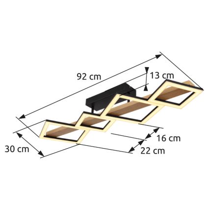 Globo - Φωτιστικό οροφής LED LED/35W/230V 3000K καφέ