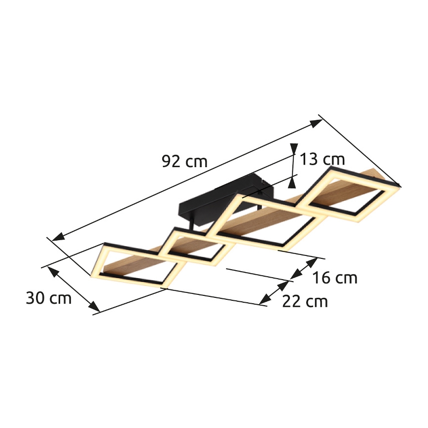 Globo - Φωτιστικό οροφής LED LED/35W/230V 3000K καφέ