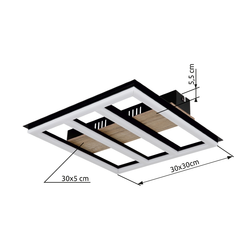 Globo - Φωτιστικό οροφής LED LED/18W/230V 3000K 30x30 cm