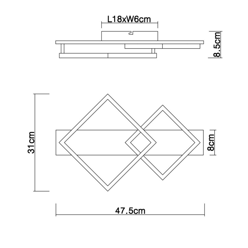 Globo - Φωτιστικό οροφής LED LED/18W/230V