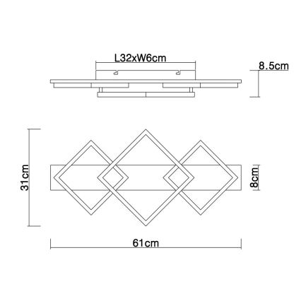 Globo - Φωτιστικό οροφής LED LED/24W/230V