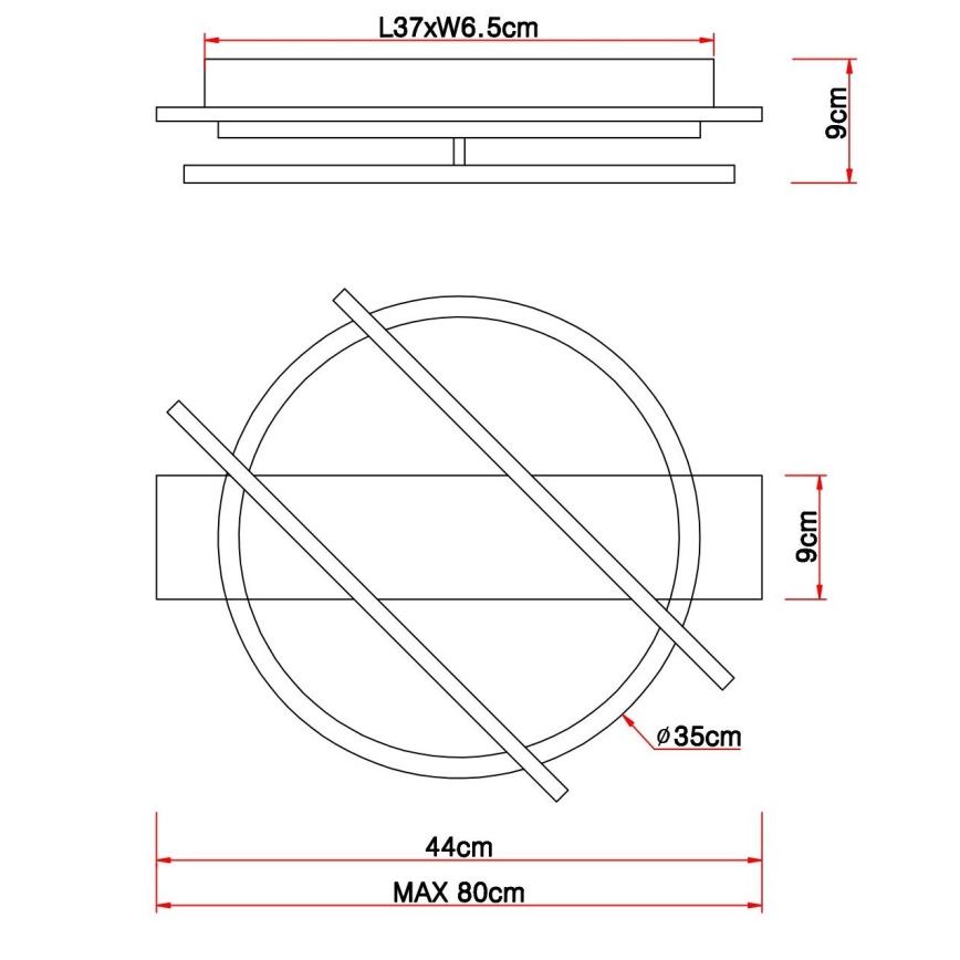 Globo - Οροφιαίο φωτιστικό LED/32W/230V