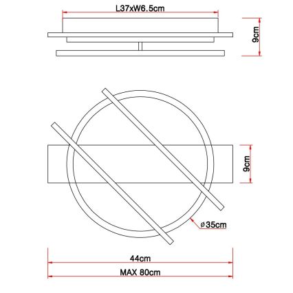 Globo - Φωτιστικό οροφής LED LED/32W/230V