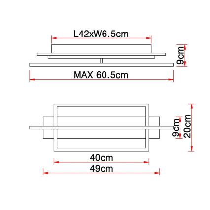 Globo - Φωτιστικό οροφής LED LED/28W/230V