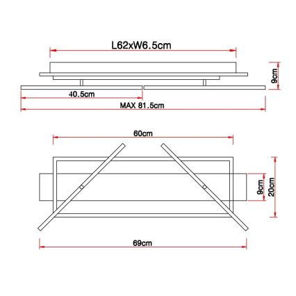 Globo - Φωτιστικό οροφής LED LED/32W/230V