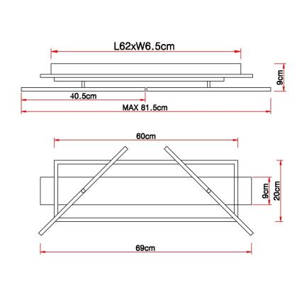 Globo - Φωτιστικό οροφής LED LED/32W/230V