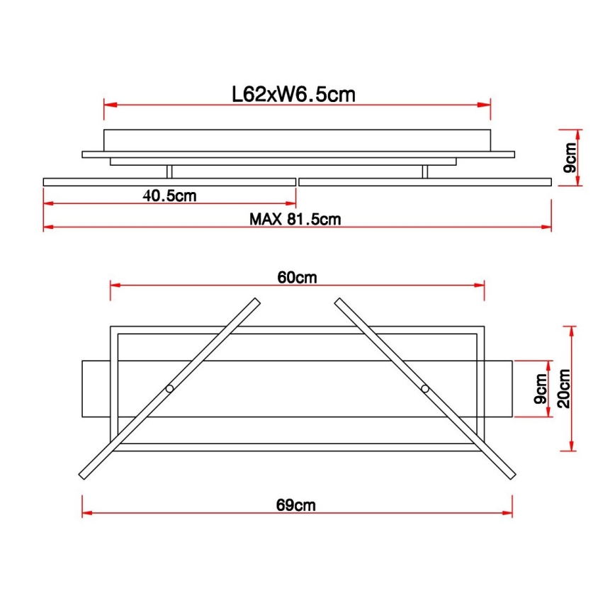 Globo - Φωτιστικό οροφής LED LED/32W/230V