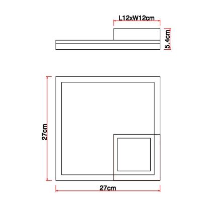 Globo - Φωτιστικό οροφής LED LED/12W/230V