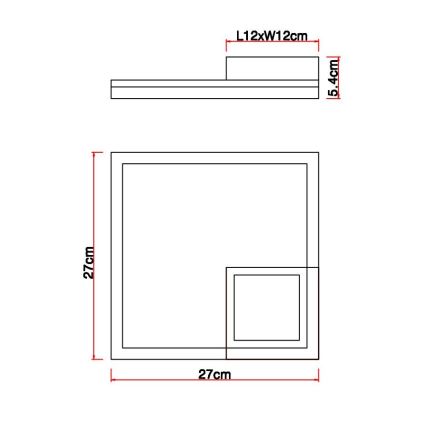 Globo - Φωτιστικό οροφής LED LED/12W/230V