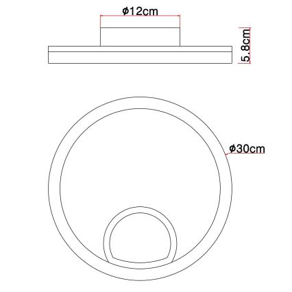 Globo - Φωτιστικό οροφής LED LED/12W/230V