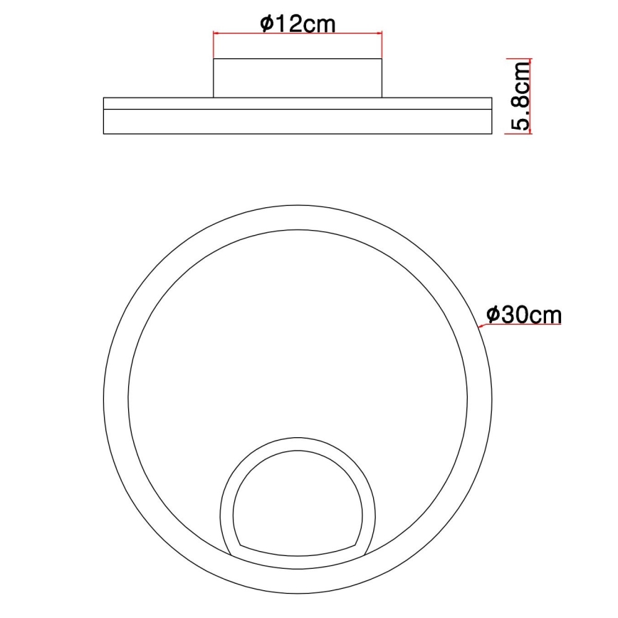 Globo - Φωτιστικό οροφής LED LED/12W/230V