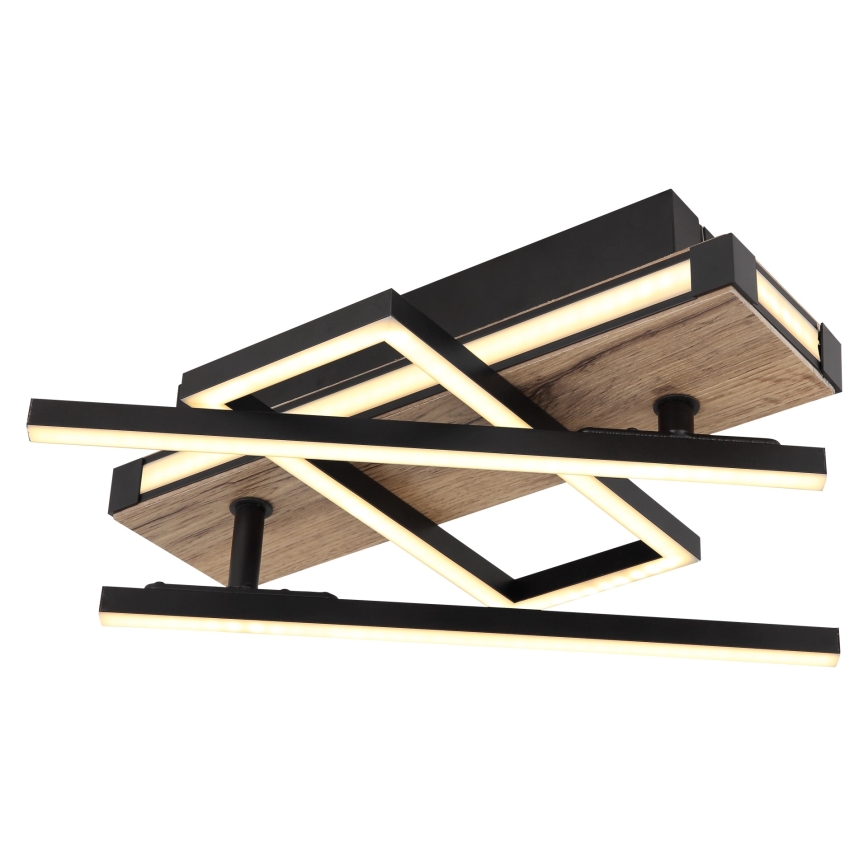 Globo 67299D2 - LED πλαφονιέρα COLLI LED/30W/230V 46x68 cm καφέ/μαύρο