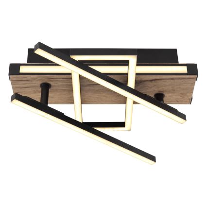 Globo 67299D2 - LED πλαφονιέρα COLLI LED/30W/230V 46x68 cm καφέ/μαύρο