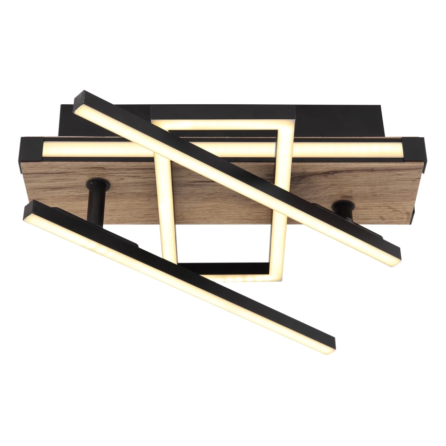 Globo 67299D2 - LED πλαφονιέρα COLLI LED/30W/230V 46x68 cm καφέ/μαύρο