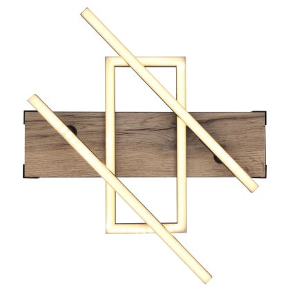 Globo 67299D2 - LED πλαφονιέρα COLLI LED/30W/230V 46x68 cm καφέ/μαύρο