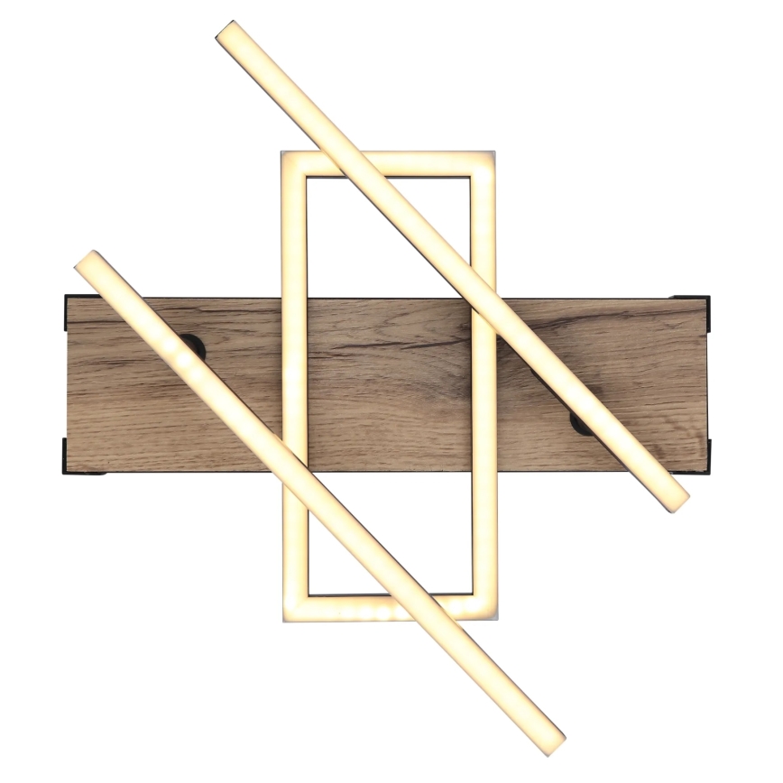 Globo 67299D2 - LED πλαφονιέρα COLLI LED/30W/230V 46x68 cm καφέ/μαύρο