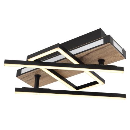 Globo 67299D2 - LED πλαφονιέρα COLLI LED/30W/230V 46x68 cm καφέ/μαύρο