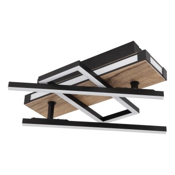 Globo 67299D2 - LED πλαφονιέρα COLLI LED/30W/230V 46x68 cm καφέ/μαύρο