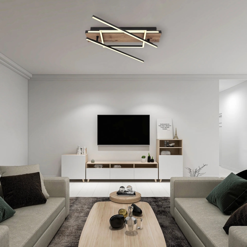 Globo 67299D3 - Φωτιστικό οροφής LED COLLI LED/40W/230V 88x120 cm μπεζ/μαύρο
