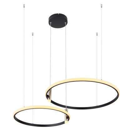 Globo - Led Dimmable κρεμαστό φωτιστικό οροφής LED/55W/230V 2700-6000K μαύρο + τηλεχειριστήριο