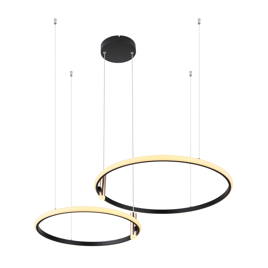 Globo - Led Dimmable κρεμαστό φωτιστικό οροφής LED/55W/230V 2700-6000K μαύρο + τηλεχειριστήριο