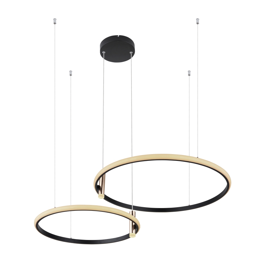 Globo - Led Dimmable κρεμαστό φωτιστικό οροφής LED/55W/230V 2700-6000K μαύρο + τηλεχειριστήριο